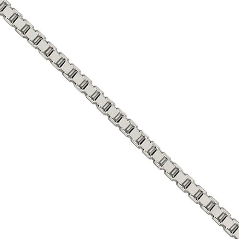2.5mm Sterling Silver, Solid Box Chain Bracelet, 8 Inch